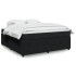 Cama box spring con colchón terciopelo negro 180x200