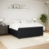 Cama box spring con colchón terciopelo negro 180x200