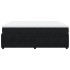 Cama box spring con colchón terciopelo negro 180x200