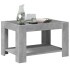 Mesa de centro y LED madera ingeniería gris hormigón
