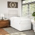 Cama box spring con colchón cuero sintético blanco 90x190