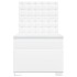 Cama box spring con colchón cuero sintético blanco 90x190