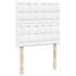 Cama box spring con colchón cuero sintético blanco 90x190