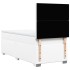 Cama box spring con colchón cuero sintético blanco 90x190