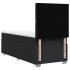 Cama box spring con colchón cuero sintético negro 100x200