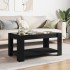 Mesa de centro con LED madera de ingeniería negro 93x53x45