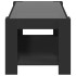 Mesa de centro con LED madera de ingeniería negro 93x53x45