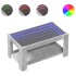 Mesa de centro y LED madera ingeniería gris hormigón