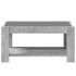 Mesa de centro y LED madera ingeniería gris hormigón