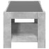 Mesa de centro y LED madera ingeniería gris hormigón