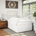 Cama box spring con colchón cuero sintético blanco 120x200