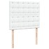 Cama box spring con colchón cuero sintético blanco 120x200