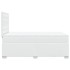 Cama box spring con colchón cuero sintético blanco 120x200