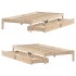 Estructura de cama sin colchón madera maciza de pino 90x190