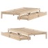 Estructura de cama sin colchón madera maciza pino 75x190