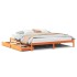 Cama sin colchón madera maciza de pino marrón cera 180x200