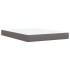 Cama box spring con colchón cuero sintético gris 140x190