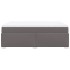Cama box spring con colchón cuero sintético gris 140x190
