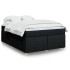Cama box spring con colchón tela negro 140x190