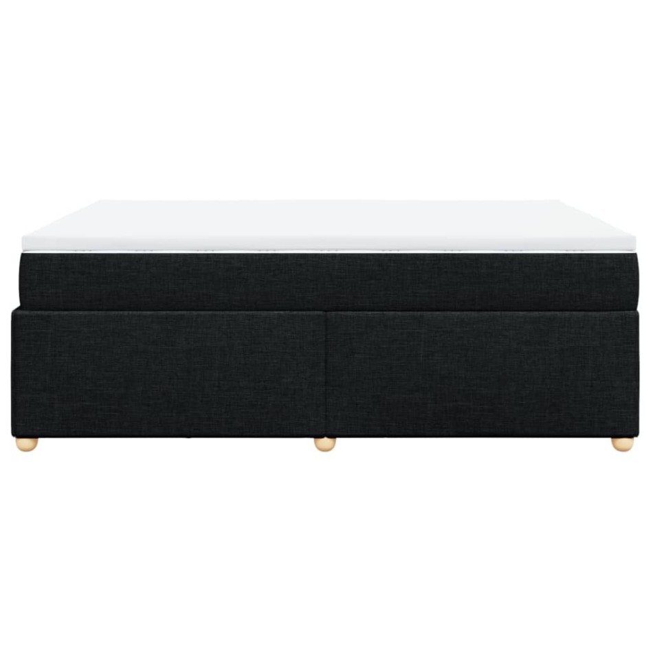 Cama box spring con colchón tela negro 140x190