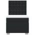 Cama box spring con colchón cuero sintético negro 90x190