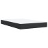 Cama box spring con colchón cuero sintético negro 120x190