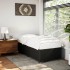 Estructura de cama sin colchón cuero sintético negro 80x200