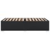 Estructura de cama sin colchón cuero sintético negro 80x200