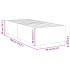 Estructura cama sin colchón cuero sintético capuchino 90x190
