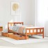 Estructura de cama sin colchón madera maciza marrón 90x190