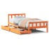 Estructura de cama sin colchón madera maciza marrón 90x190