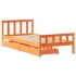Estructura de cama sin colchón madera maciza marrón 90x190