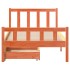 Estructura de cama sin colchón madera maciza marrón 90x190