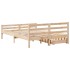 Estructura de cama sin colchón madera maciza de pino 135x190