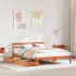 Estructura de cama sin colchón madera maciza marrón 120x190