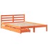 Estructura de cama sin colchón madera maciza marrón 120x190
