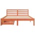 Estructura de cama sin colchón madera maciza marrón 120x190