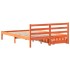 Estructura de cama sin colchón madera maciza marrón 120x190