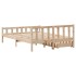 Estructura de cama sin colchón madera maciza de pino 120x190