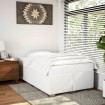 Estructura de cama sin colchón cuero sintético blanco 120x200cm