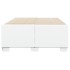 Estructura de cama sin colchón cuero sintético blanco
