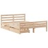 Estructura de cama sin colchón madera maciza de pino 140x190