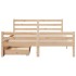 Estructura de cama sin colchón madera maciza de pino 140x190