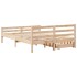 Estructura de cama sin colchón madera maciza de pino 140x190