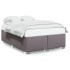 Estructura de cama sin colchón cuero sintético gris 140x190