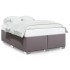 Estructura de cama sin colchón cuero sintético gris 160x200