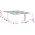 Estructura de cama sin colchón cuero sintético gris 160x200