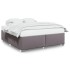 Estructura de cama sin colchón cuero sintético gris 180x200
