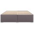 Estructura de cama sin colchón cuero sintético gris 180x200