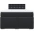 Cama box spring con colchón cuero sintético negro 120x200